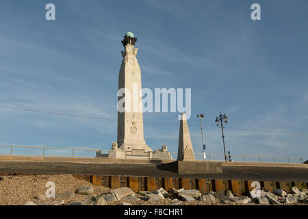 Naval War Memorial on Southsea common. Tribute to both world wars with the names of those who fell. Stock Photo