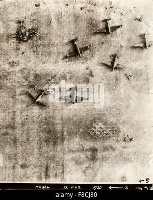 World War II aerial reconnaissance photograph of the port city of Kiel ...