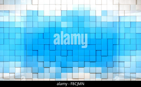 Abstract image of cubes background in blue toned Stock Photo