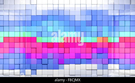 Abstract image of cubes background in multicolored toned Stock Photo