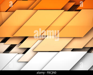 Orange geometric shapes abstract background Stock Photo