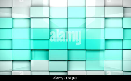 Abstract image of cubes background in blue toned Stock Photo