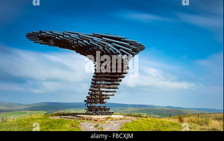 Singing Ringing Tree Panopticon on the Pennine Hills near Burnley Lancashire. Stock Photo