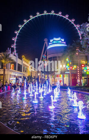The High Roller at the Linq, a dining and shopping district at the center of the Las Vegas Stock Photo