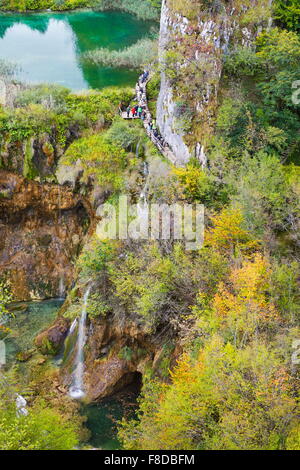 Plitvice Lakes National Park in autumn, Croatia, UNESCO Stock Photo
