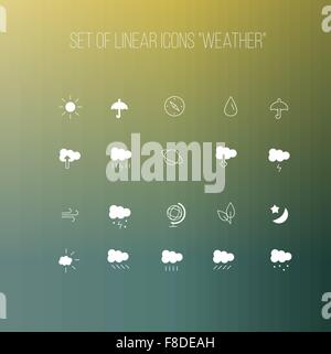 Set vector icon Weather Stock Vector