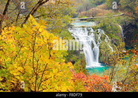 Plitvice Lakes National Park in autumn colors, Plitvice, Croatia, UNESCO