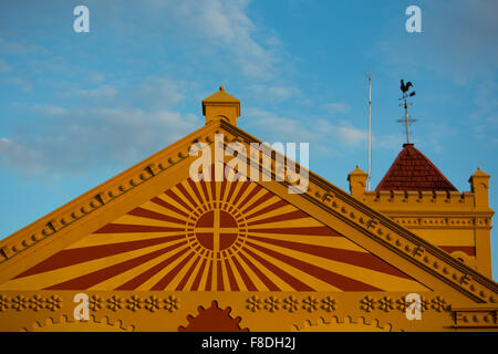 Sunset and colonial architecture in Brazil, Boa Vista Stock Photo