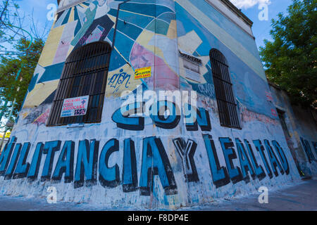 Political graffiti in Buenos Aires, Argentina Stock Photo