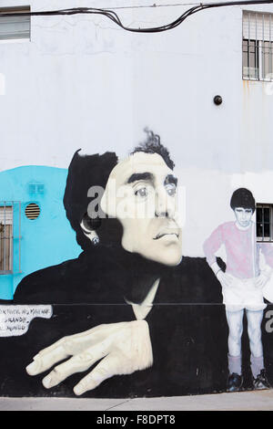 Diego Maradona Graffiti in Buenos Aires, Argentina Stock Photo