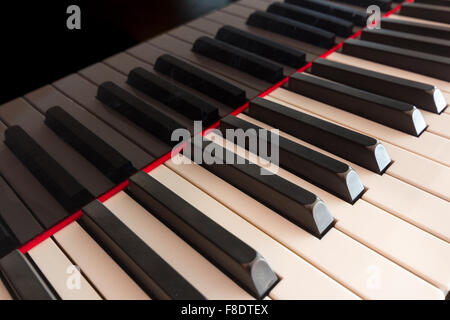 piano keyboard closeup  - piano keys detail Stock Photo