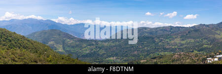 Landscape of the mountains in Merida near Los Nevados, Venezuela Stock Photo