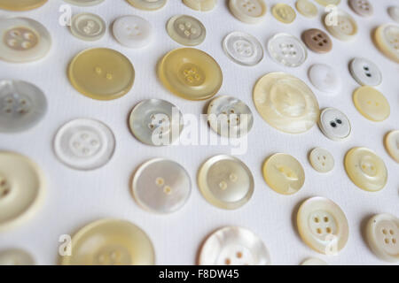 color grouped button collection on white background Stock Photo