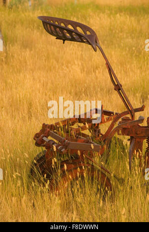 Sulky disk harrow, Grant-Kohrs Ranch National Historic Site, Montana Stock Photo