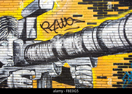 Graffiti and Street art in Bogota, Colombia Stock Photo