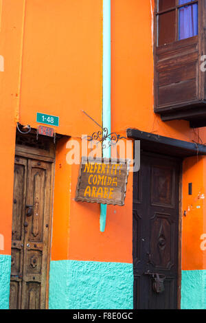 Sunset and colonial architecture in Bogota, Colombia Stock Photo