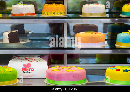 Colorful birthday cakes in Bogota, Colombia Stock Photo