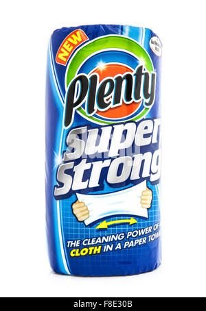Penty super strong kitchen roll on a white background Stock Photo