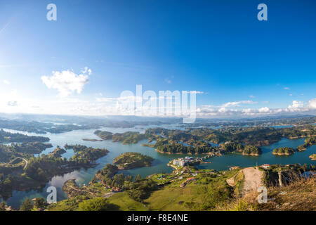 Lakes and islands at Guatape in Antioquia, Colombia Stock Photo