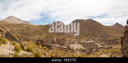 Ruins of the ancient village of San Antonio de Lipez in Bolivia Stock Photo