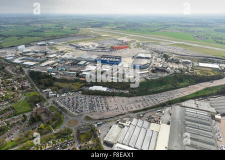 An aerial view of London Luton Airport. Bedfordshire, UK Stock Photo