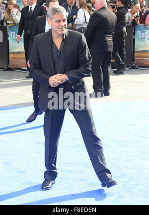 May 17, 2015 - London, England, UK - George Clooney attending Tomorrowland: A World Beyond European Premiere, Odeon Leicester Sq Stock Photo