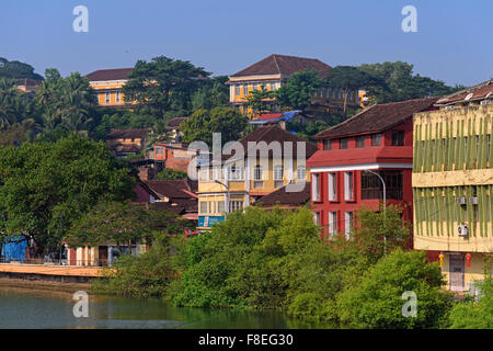 City View to Fontainhas and Altinho. Panjim Goa India Stock Photo