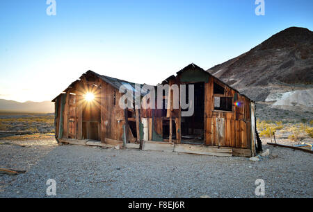 Abandoned shed at Rhyolite ghost town in Nye County, Nevada Stock Photo