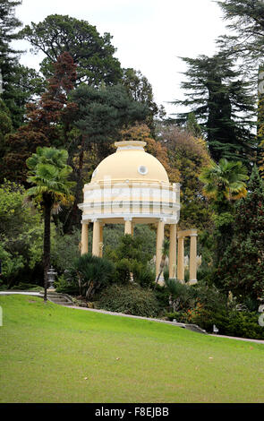 beautiful gazebo in the Botanical garden in Sochi Stock Photo