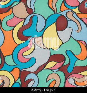 seamless pattern with abstract, colorful waves ornament over paper texture. vector fashion print design Stock Vector