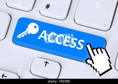 Access internet web www key data protection lock computer security online threat Stock Photo