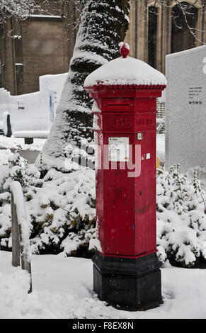 Victorian post box in Sheffield city centre, Yorkshire, UK Stock Photo