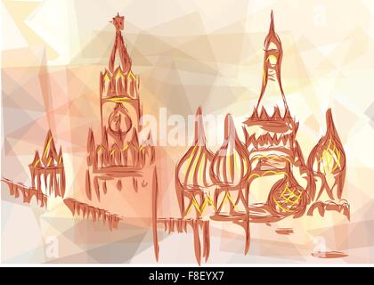 moscow red square Stock Vector