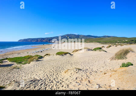 Guincho kite surf beach landscape. Cascais, near Lisbon, Portugal, Europe. Stock Photo