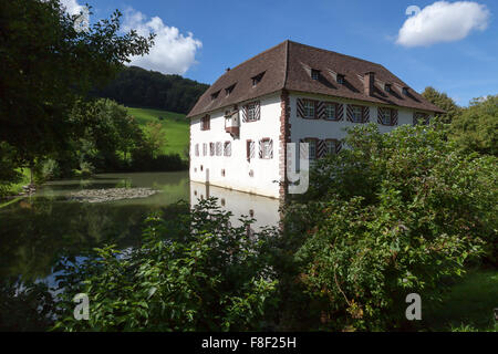 Wasserschloss Inzlingen,  in the district of Lörrach in Baden-Württemberg in Germany. Stock Photo