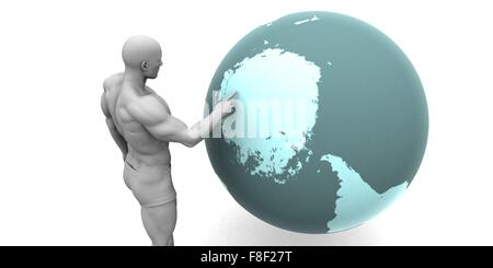 Business Expansion into the Antarctica Arctic Continent Stock Photo