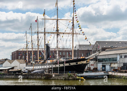Brunels SS Great Britain is a museum ship and former passenger steamship at Bristol Harbor, Somerset, England, UK Stock Photo