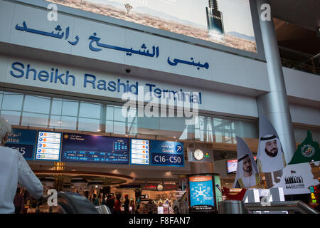 Terminal 1, Dubia International Airport departures, Dubai UAE Stock Photo