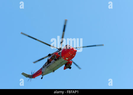 Royal Navy rescue helicopter in Cornwall, England UK. Stock Photo