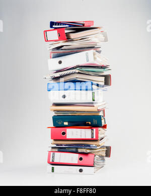File folder with documents and important document with phone and ...