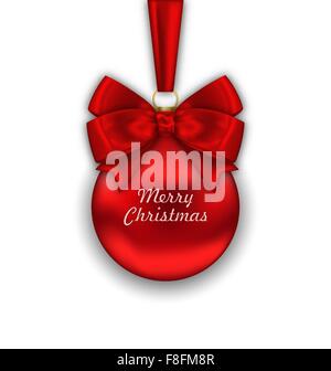 Realistic red bow and ribbon Stock Vector Image & Art - Alamy
