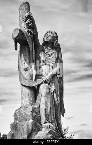 Historic stone sculpture in Church Cemetery, Nottingham, England, UK. Stock Photo