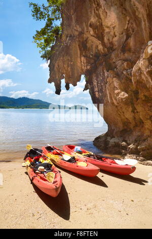 Thailand - Krabi province, Phang Nga Bay, canoe trip Stock Photo