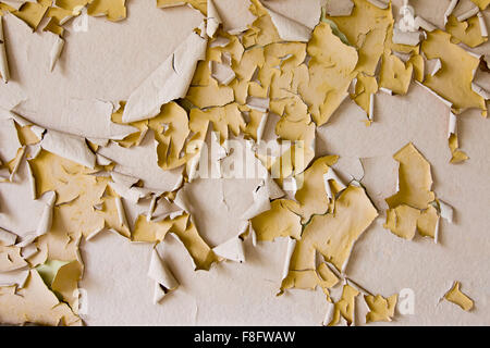 Old and flaking paint plaster Stock Photo