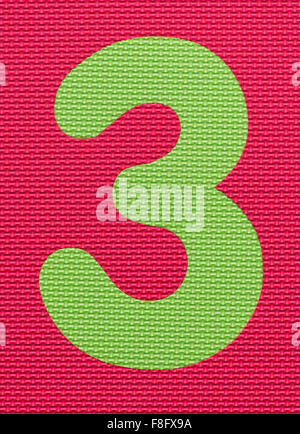 Textured Number Three Background Stock Photo