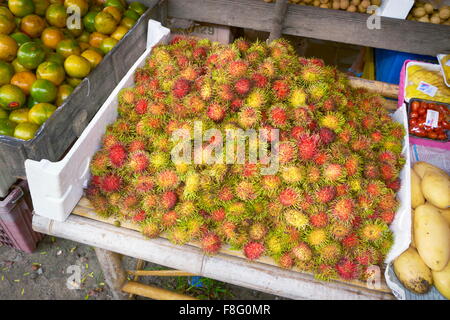 Rambutan fruits, Phuket Island, Thailand Stock Photo