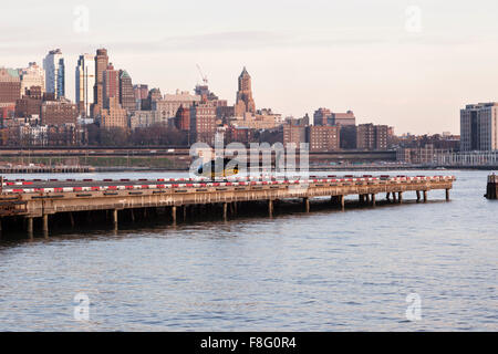 New York Helicopter flights from Downtown Manhattan Heliport, New York City, USA, United States of America Stock Photo