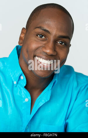 Black man smiling Stock Photo