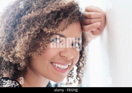 Mixed race woman smiling Stock Photo