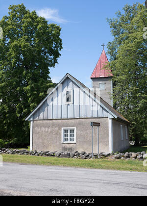 Church on rural road Stock Photo